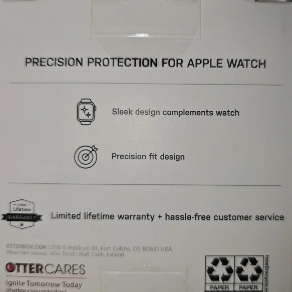 🆕Otterbox Aura Edge Case with Bumpers for Apple Watch 7,8 & 9 - 41mm - NEW